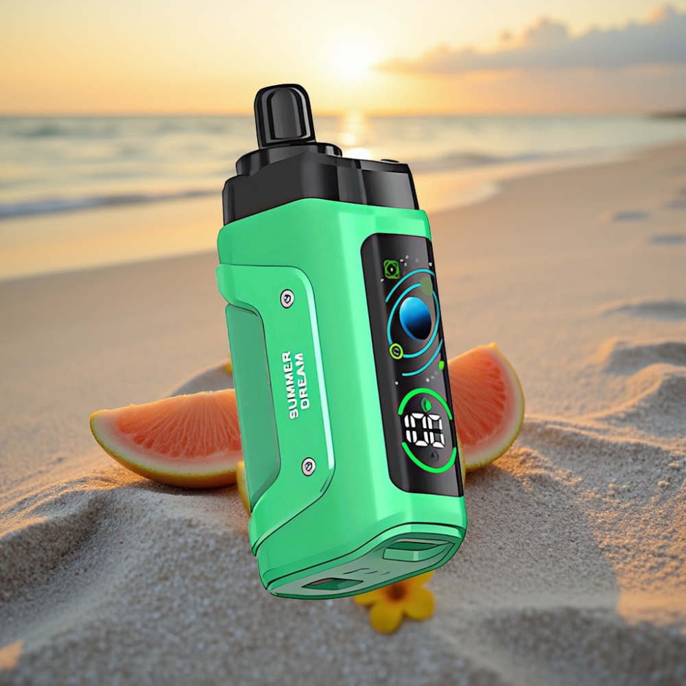 Razz Bar 45000 Pūfu Vienreizējās lietošanas vape Vasaras Sapnis, 1.0 Ohm, Adjustable Airflow, 650mAh, Type-C, 20mg/ml