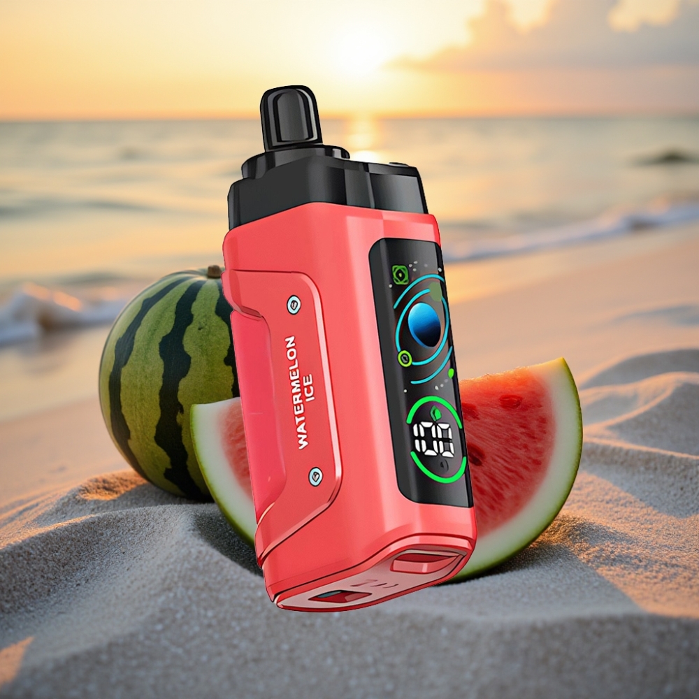 Razz Bar 45000 Puffs Vienreizējās lietošanas vape Arbūzu Ledus ar regulējamu gaisa plūsmu, 1.0 Ohm, Type-C