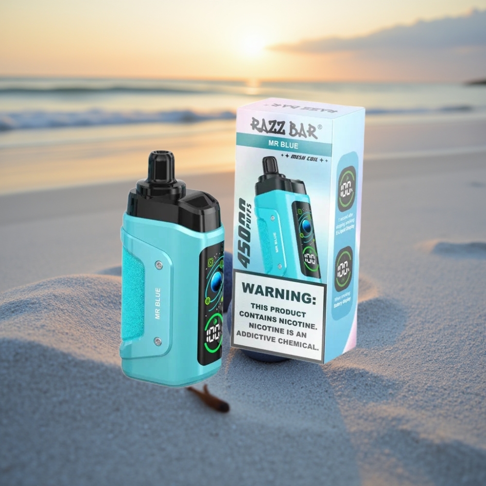 Razz Bar 45000 Puffs Vienreizējās lietošanas vape Kungs Zils (45000 Puffs, 1.0 Ohm, 650mAh, Type-C)