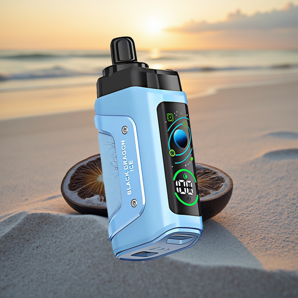 Razz Bar 45000 Puffs Vienreizējās lietošanas vape Melnais Pūķa Ledus