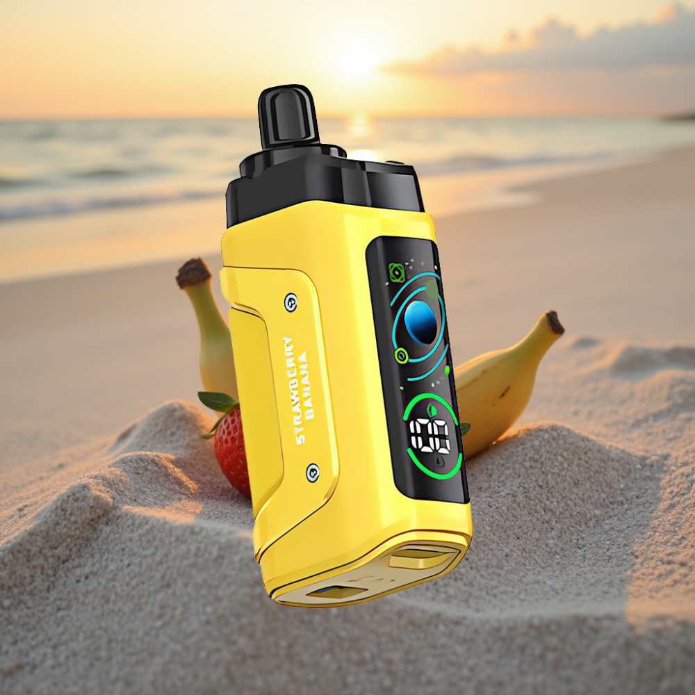 Razz Bar 45000 Puffs Vienreizējās lietošanas vape Zemeņu Banānu Garša, 1.0 Ohm, Type-C, 20 mg/ml