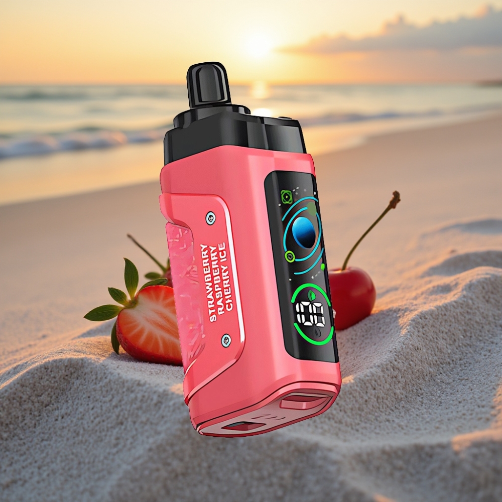 Razz Bar 45000 Puffs Vienreizējās lietošanas vape Zemeņu Ķiršu Ledus, 1.0 Ohm, Type-C, 20 mg/ml