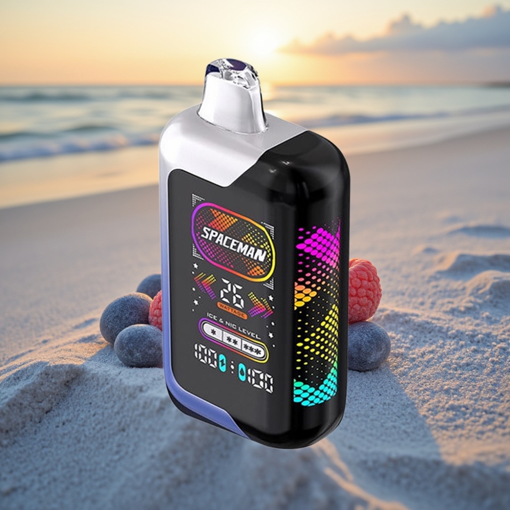 SMOK Spaceman SP40000 Zero Nikotīna Disposable 40000 Pūkšu Zilā Aveņu Ledus 20ml 1000mAh