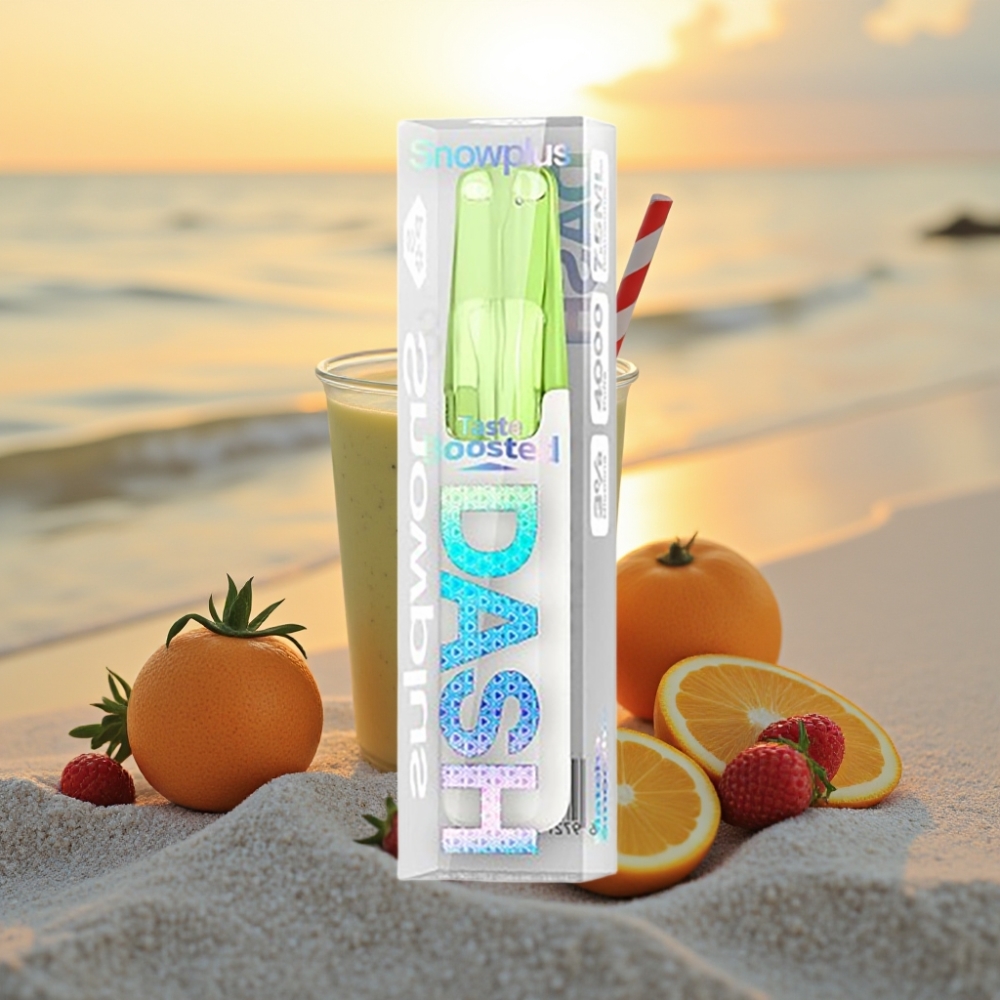 Snowplus Dash 4000 Pūfu Vienreizējā ierīce Keramikas atomizētājs 7,5 ml Matcha Smūtija