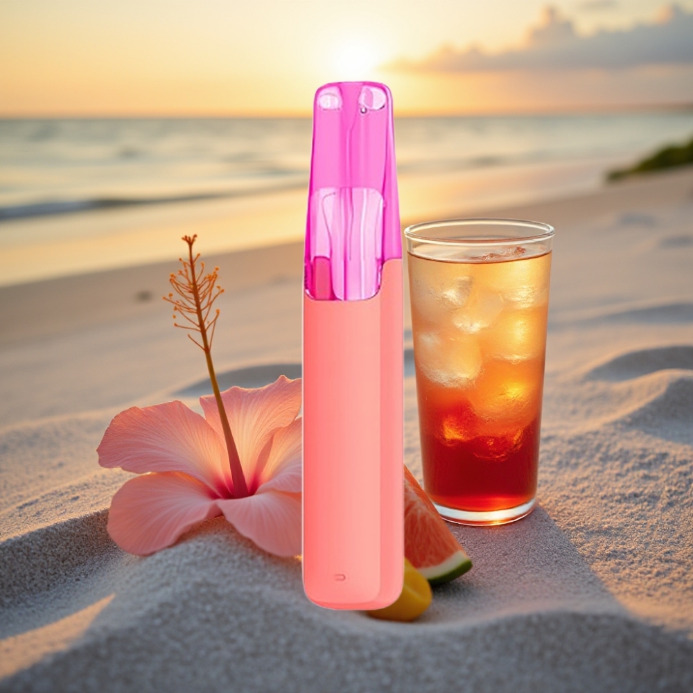 Snowplus Dash 4000 Puffs Dispozablā ierīce Hibiskusa Ledus Tēja, Keramikas atomizers, 530 mAh, 7.5 ml, 3%/5% nikotīns