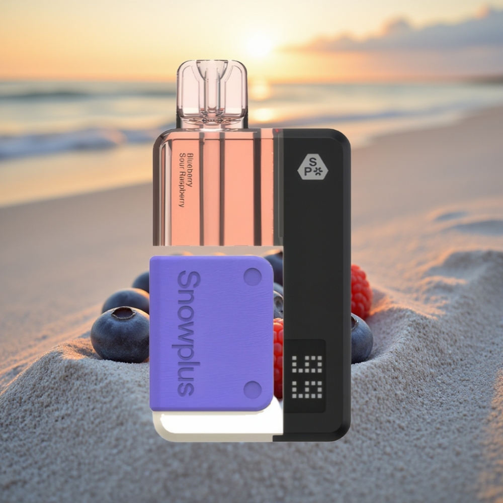 Snowplus Swift 15000 Puffs Pod Komplekts (Zilā Šampinjona Skābā Aveņu Garša), 1000 mAh, 2+10 ml