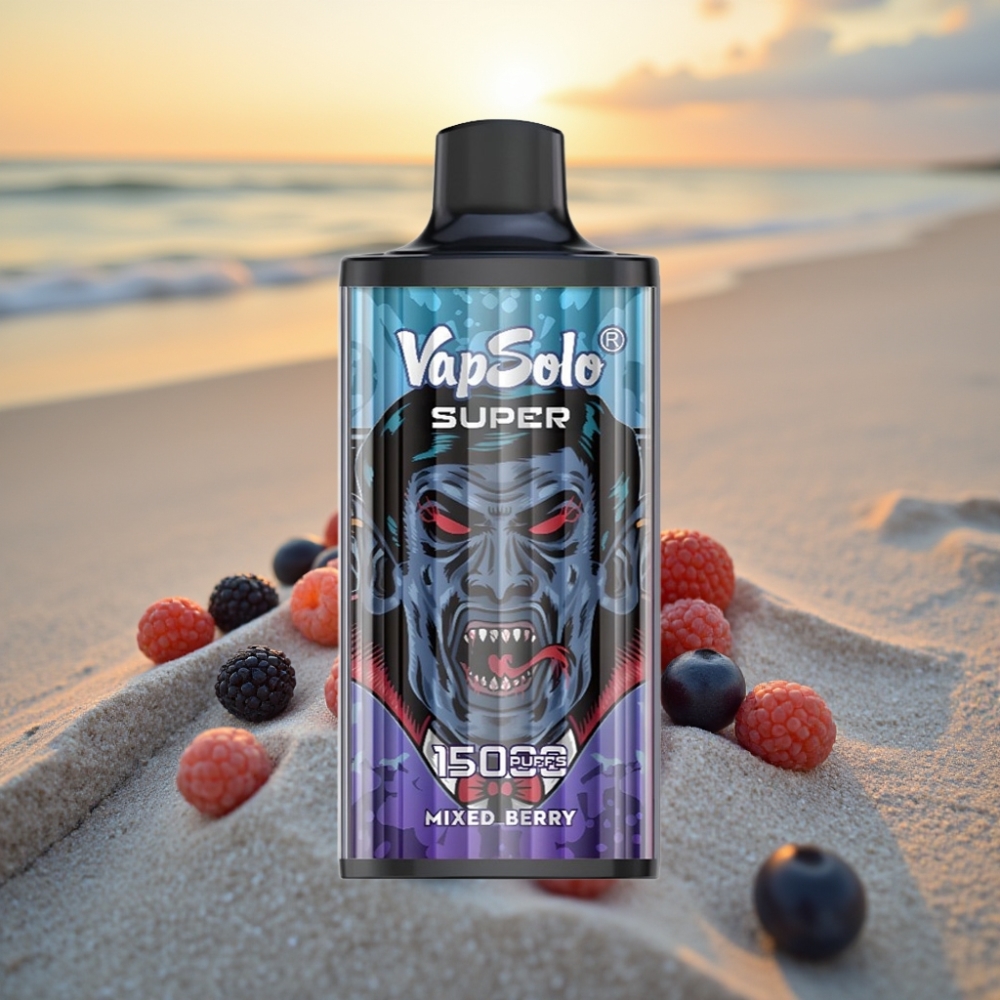 Vapsolo Super 15000 Puffs Izmērītas Ogles Vienreizējās lietošanas vape 40ml 850mAh Type-C