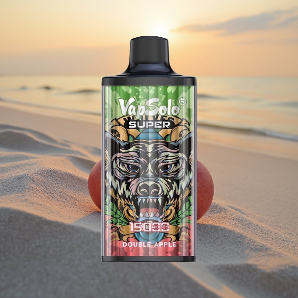 Vapsolo Super 15000 Puffs Vienreizējās lietošanas vape Dubultā ābols, 40ml, 850mAh, Type-C