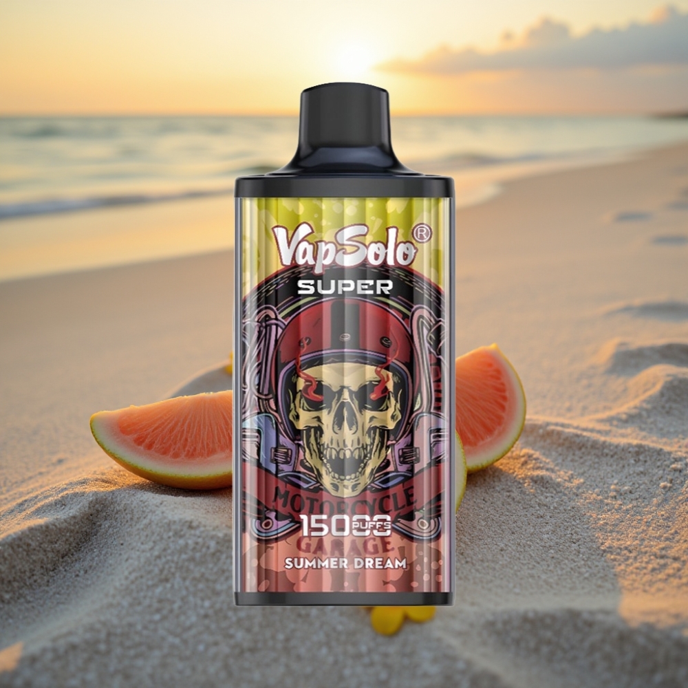 Vapsolo Super 15000 Puffs Vienreizējās lietošanas vape Vasaras Sapnis, 40ml, 20/50 mg/ml, Type-C