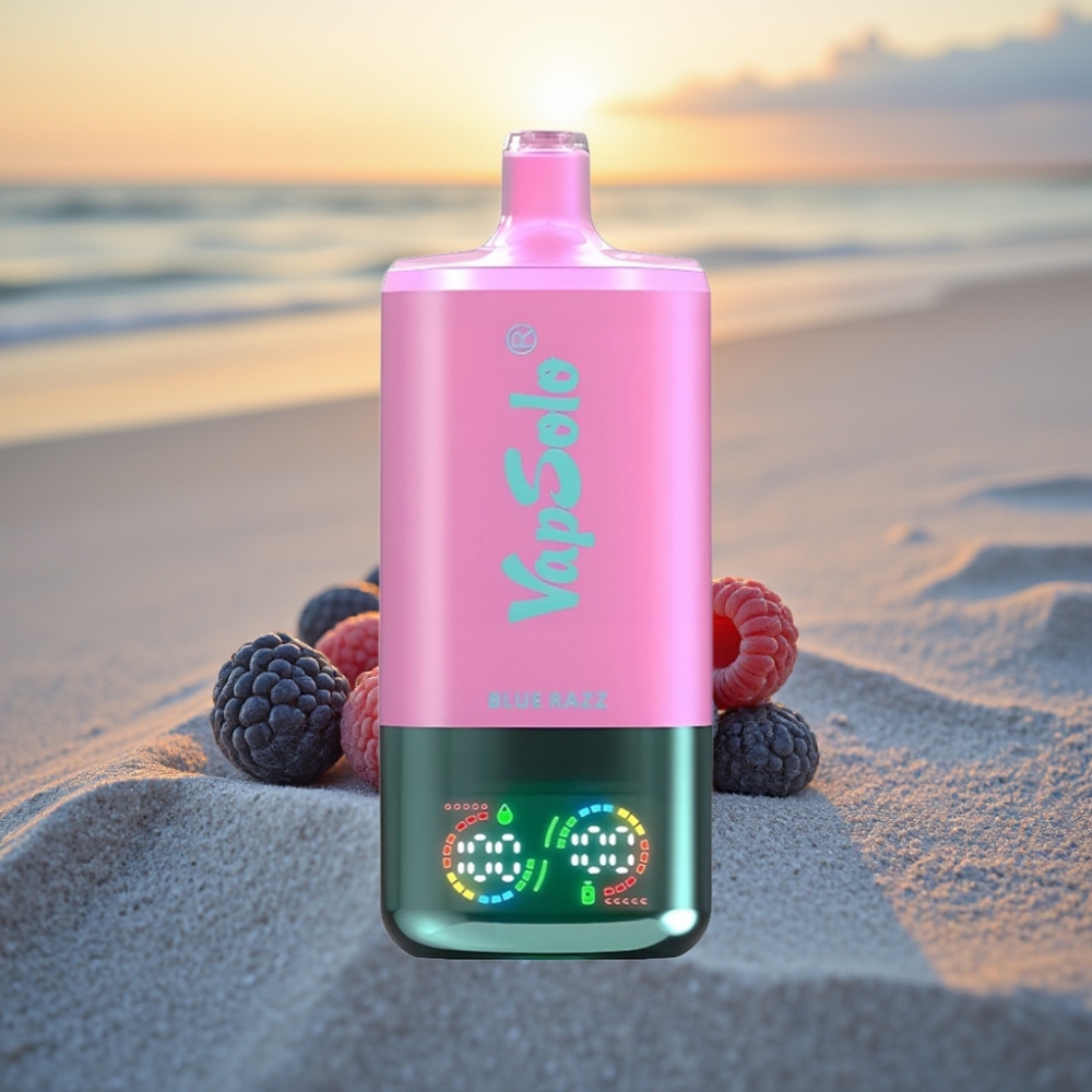 VapSolo Triple 30000 Puffs Vienreizējās lietošanas vape Zilā Aveņu garša, 40ml, 20/50 mg/ml, Type-C