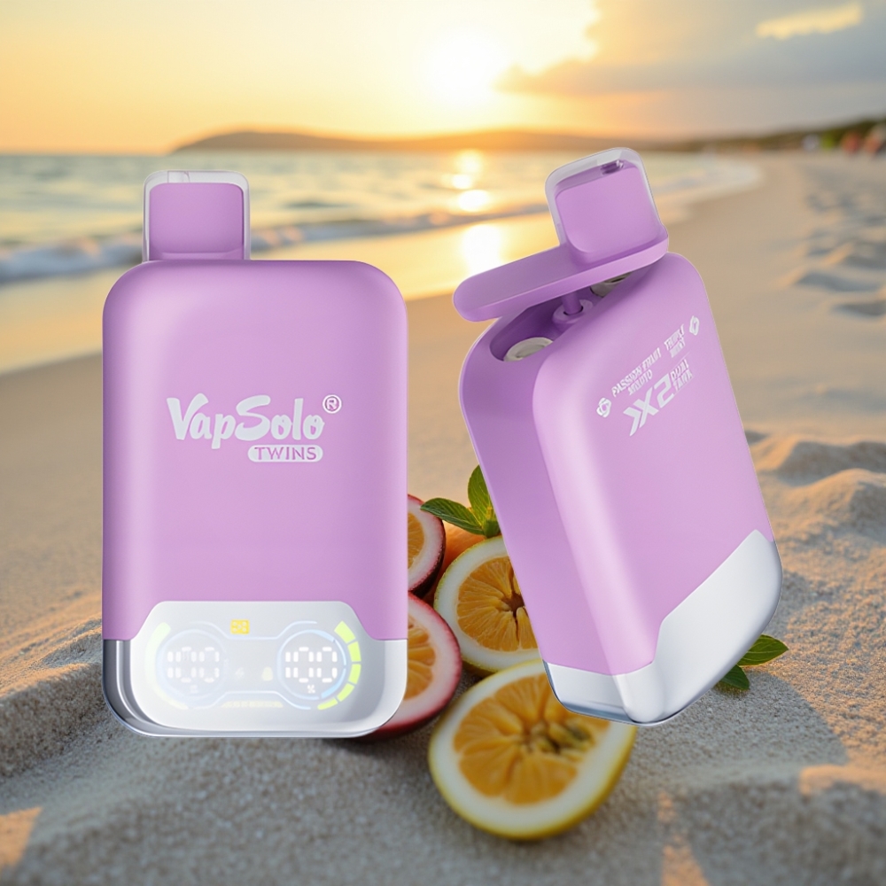 Vapsolo Twins 20000 Puffs Izkaišas Vape Marakujas Mojito & Trīskāršā Mētra