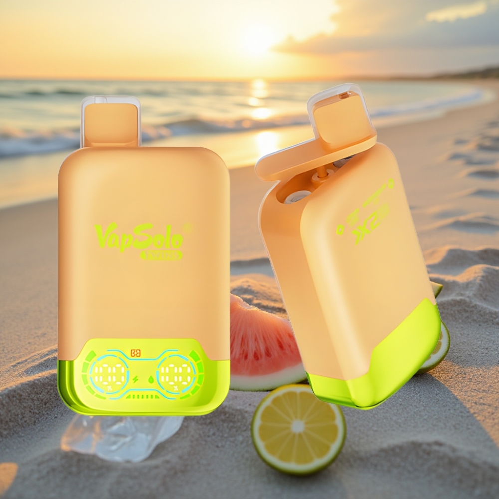 Vapsolo Twins 20000 Puffs Vienreizējās lietošanas vape Citrons & Laims & Arbūza Ledus, 40 ml, 20mg/ml/50mg/ml, Type-C