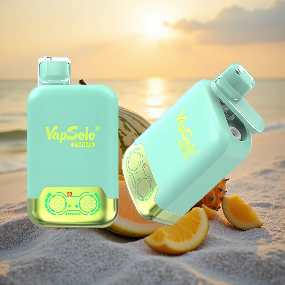 Vapsolo Twins 20000 Puffs Vienreizējās lietošanas vape Trīs Melones & Ananāsu Kokosrieksts