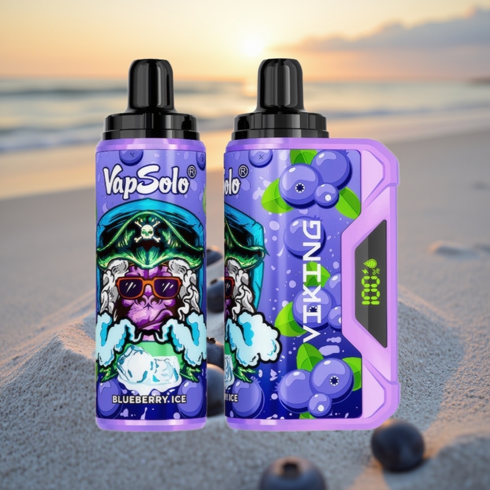 VapSolo VIKINGS 12000 Pūtas Vienreizējās lietošanas vape Krūmmērces 22ml 20/50 mg/ml Type-C