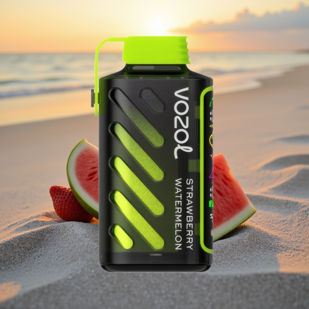 VOZOL Gear Power 20000 Puffs Vienreizējās lietošanas vape Zemeņu Arbūzs ar S.i.L.C. Tech, Dual Mesh Coil, 20mL, 5% Nikotīns