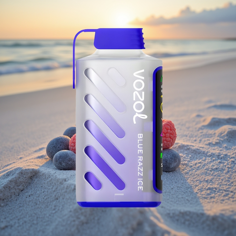 VOZOL Gear Power 20000 Puffs Vienreizējās lietošanas vape Zilā Aveņu Ledus S.i.L.C. Tech, Dual Mesh Coil, 20mL, 5% Nikotīns