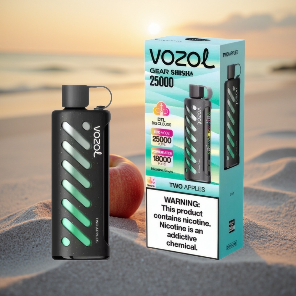 VOZOL Gear Shisha 25000 Puffs Divi Āboli S.i.L.C Tech Dual Mesh 1000mAh 5mg/ml