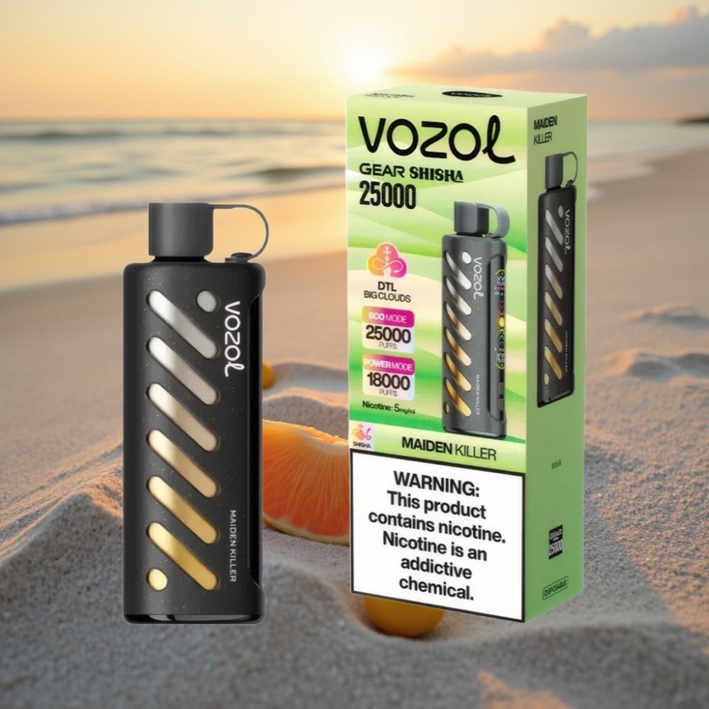 VOZOL Gear Shisha 25000 Puffs Vienreizējās lietošanas vape Jaunavu Nogalinātājs, S.i.L.C Tech, Dual Mesh, 1000mAh