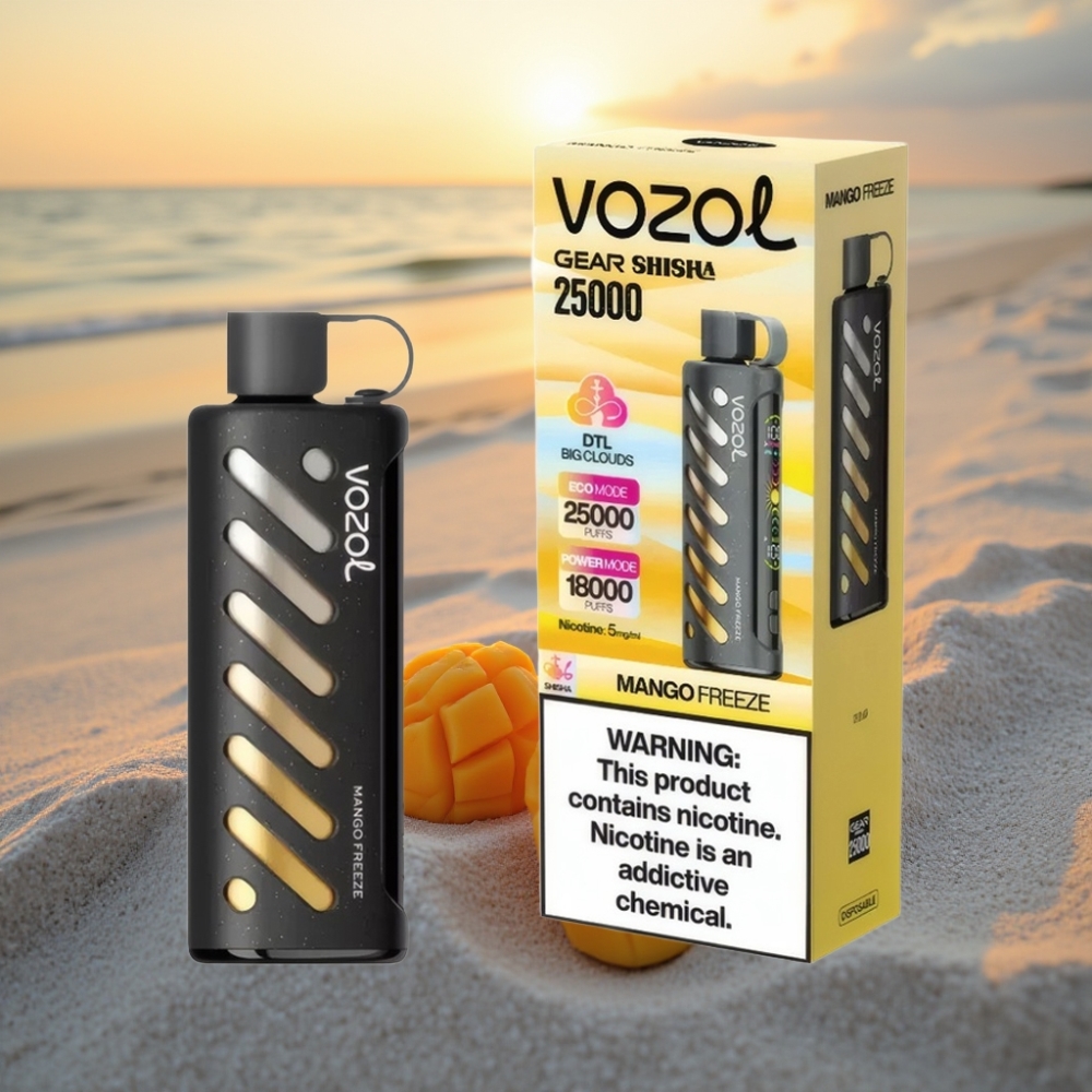 VOZOL Gear Shisha 25000 Puffs Vienreizējās lietošanas vape Manga Ledus, S.i.L.C Tech, Dual Mesh