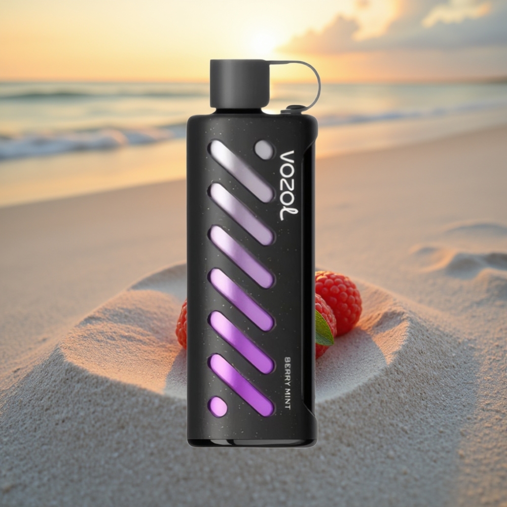 VOZOL Gear Shisha 25000 Puffs Vienreizējās lietošanas vape Ogļu Mētra, S.i.L.C Tech, Dual Mesh, 1000mAh, 5mg/ml