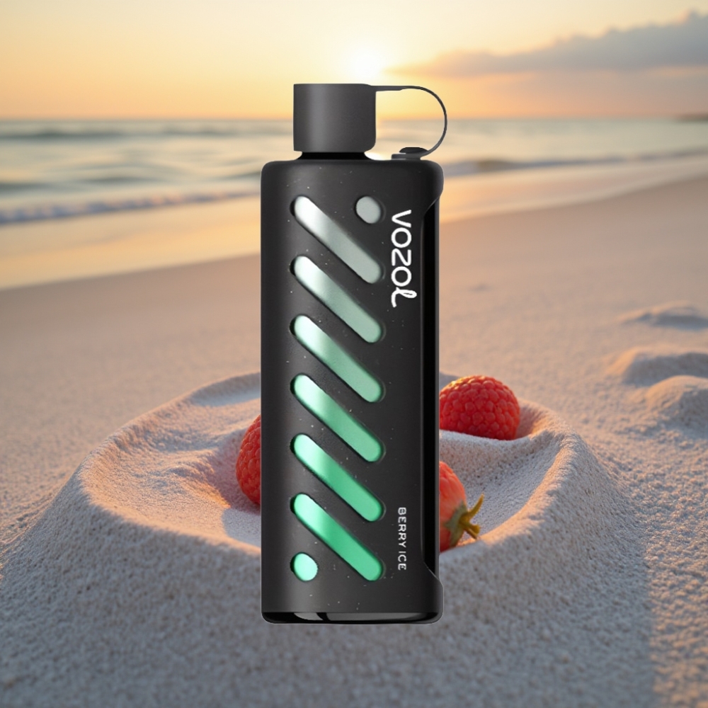 VOZOL Gear Shisha 25000 Puffs Vienreizējās lietošanas vape Ogu Silts (Berry Ice), S.i.L.C Tech, Dual Mesh, 1000mAh, 5mg/ml