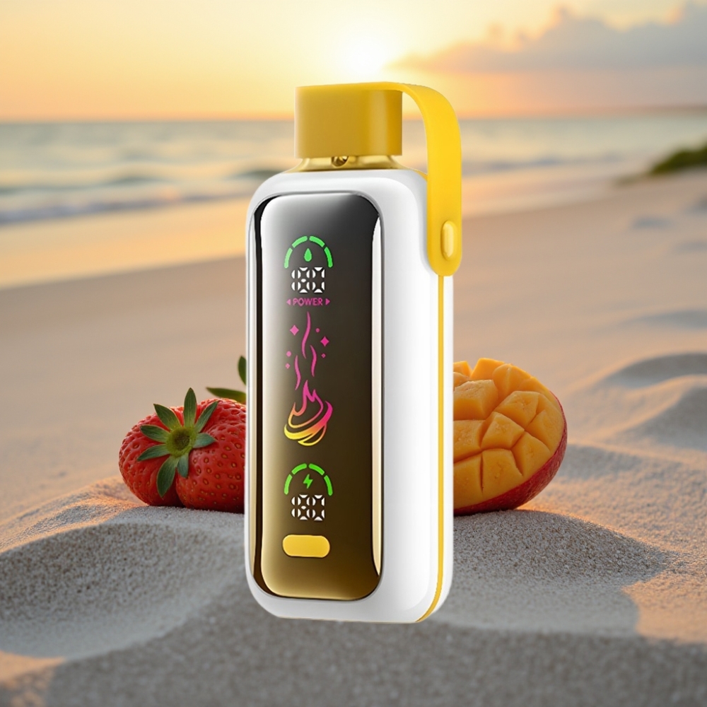 VOZOL Star 20000 Puffs Vienreizējās lietošanas vape 2.2" HD ekrāns, Dual režīms, 650mAh, 0/20/50mg/ml, Zemeņu Mango