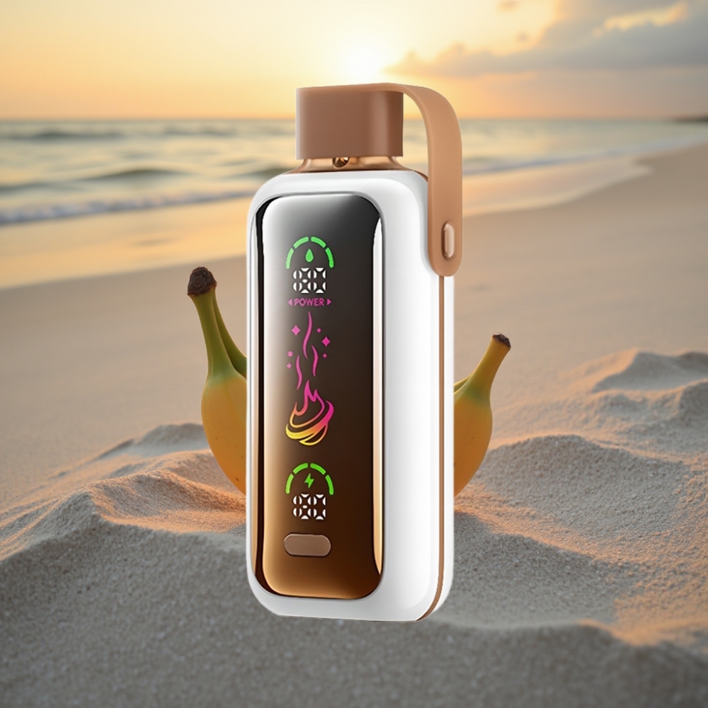 VOZOL Star 20000 Puffs Vienreizējās lietošanas vape Pūķa Zemenbanāns, 2.2" HD spoguldisplejs, Dual mesh, 650mAh