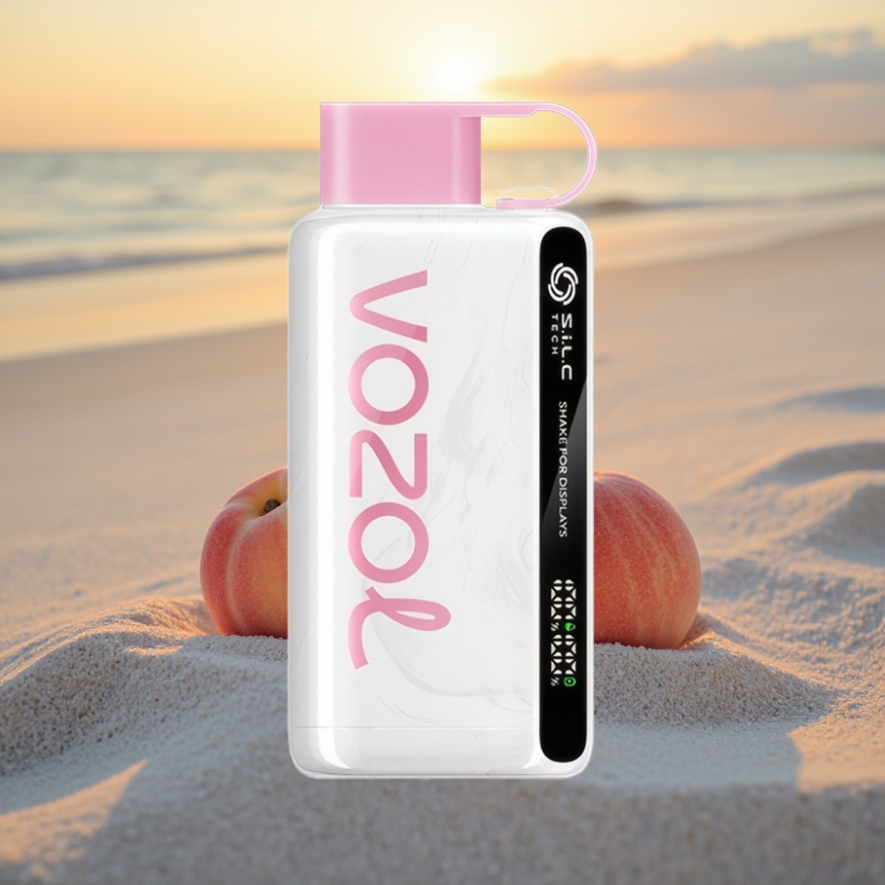 VOZOL STAR 9000/12000 Izmēšamais Veips Persiku Ledus 650mAh, S.i.L.C TECH, PCT