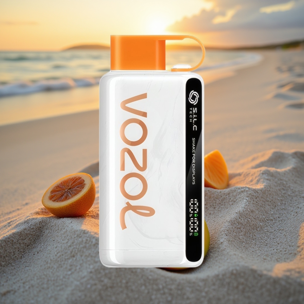 VOZOL STAR 9000/12000 Izmetamais Veips Meksikas Mango Ledus: S.i.L.C TECH, 30% ātrāka uzlāde, 650mAh