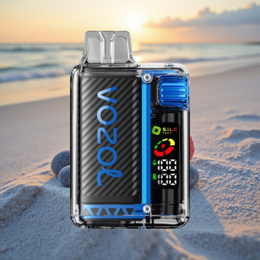 VOZOL Vista 20000 Pārāk piepildāma vape Zilā Aveņu Ledus ar OLED, 650mAh, 2% nikotīna