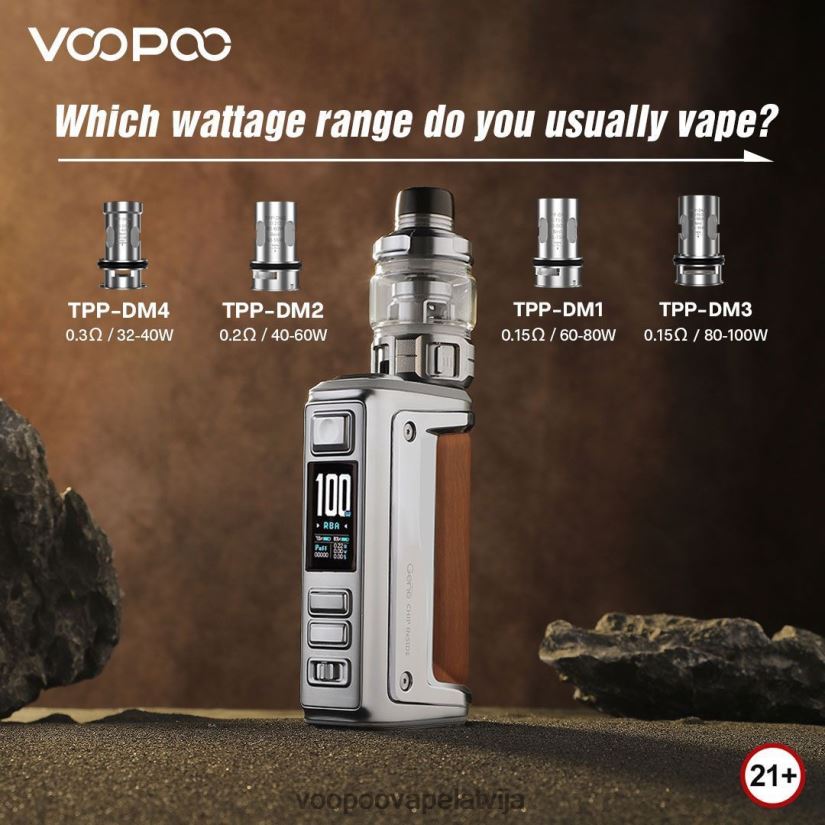 VOOPOO ARGUS GT II tvertnes komplekts grafīts PDZVF61 | VOOPOO Latvija