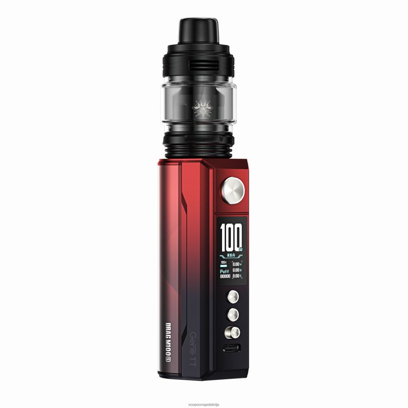 VOOPOO DRAG M100S mod ierīce sarkans un melns PDZVF6276 | VOOPOO Vape ArgusLatvija