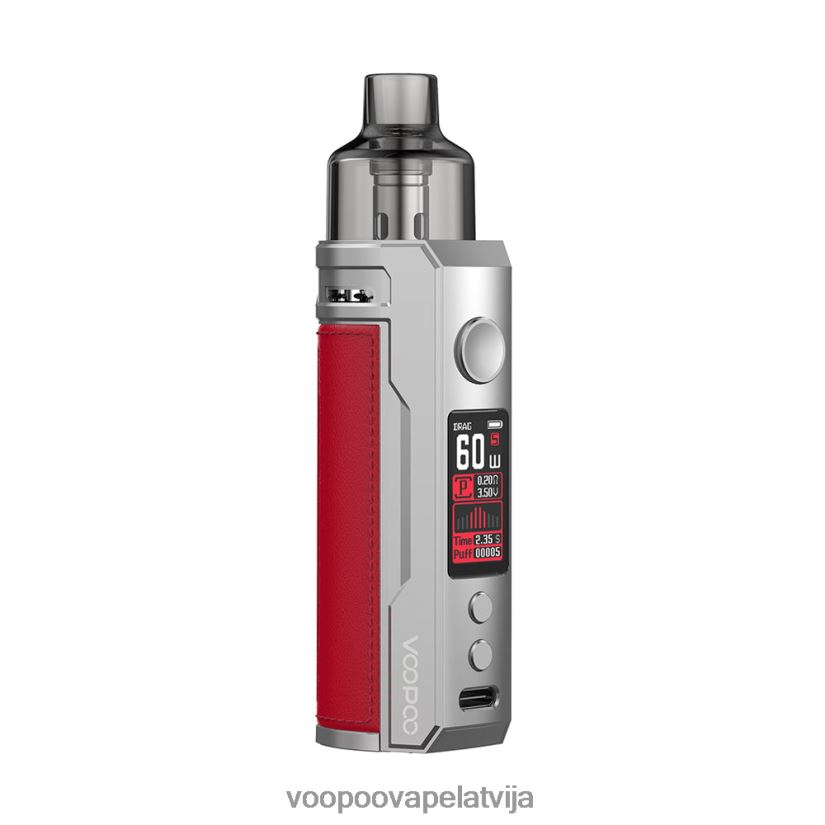 VOOPOO DRAG S pod mod komplekts sudraba sarkans PDZVF6202 | VOOPOO Vape Latvija