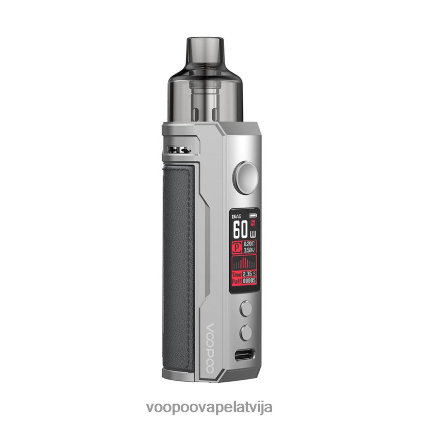 VOOPOO DRAG S pod mod komplekts sudraba un tumši pelēka PDZVF6204 | VOOPOO Vape KitsLatvija