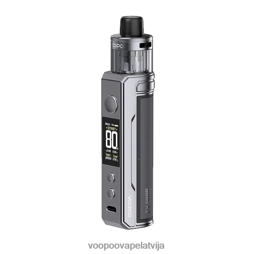 VOOPOO DRAG X2 pod mod pelēks metāls PDZVF6233 | VOOPOO Vape Riga