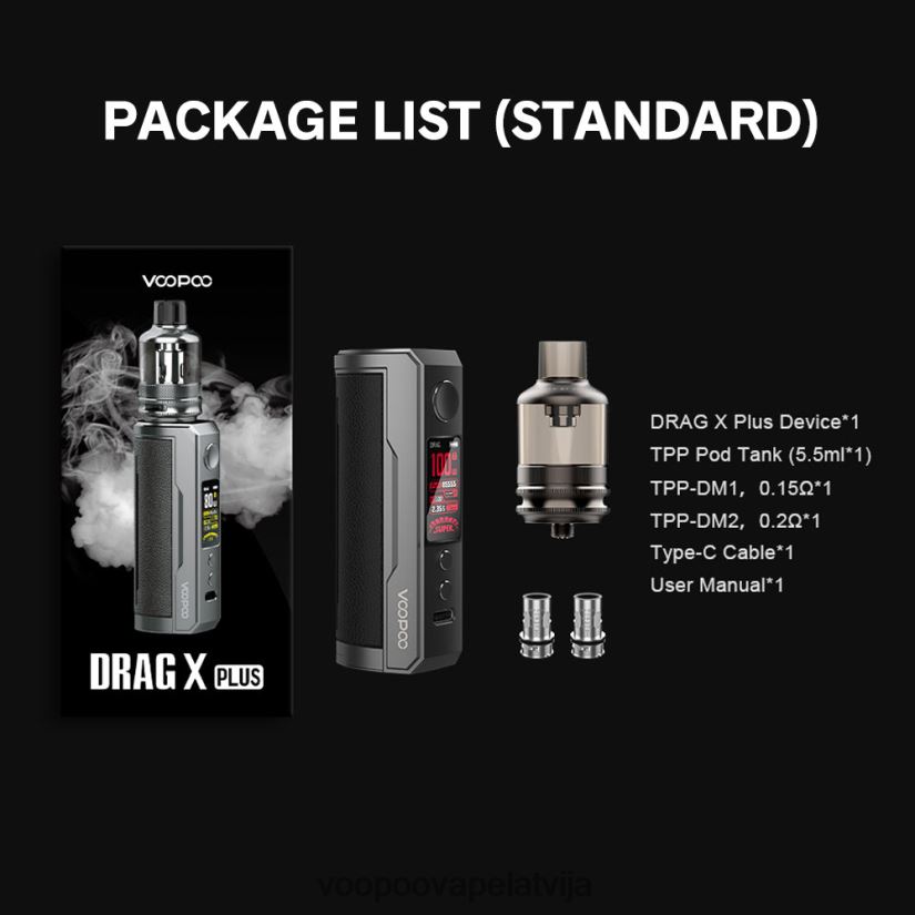 VOOPOO DRAG X PLUS komplekts klasika PDZVF6294 | VOOPOO Vape KitsLatvija