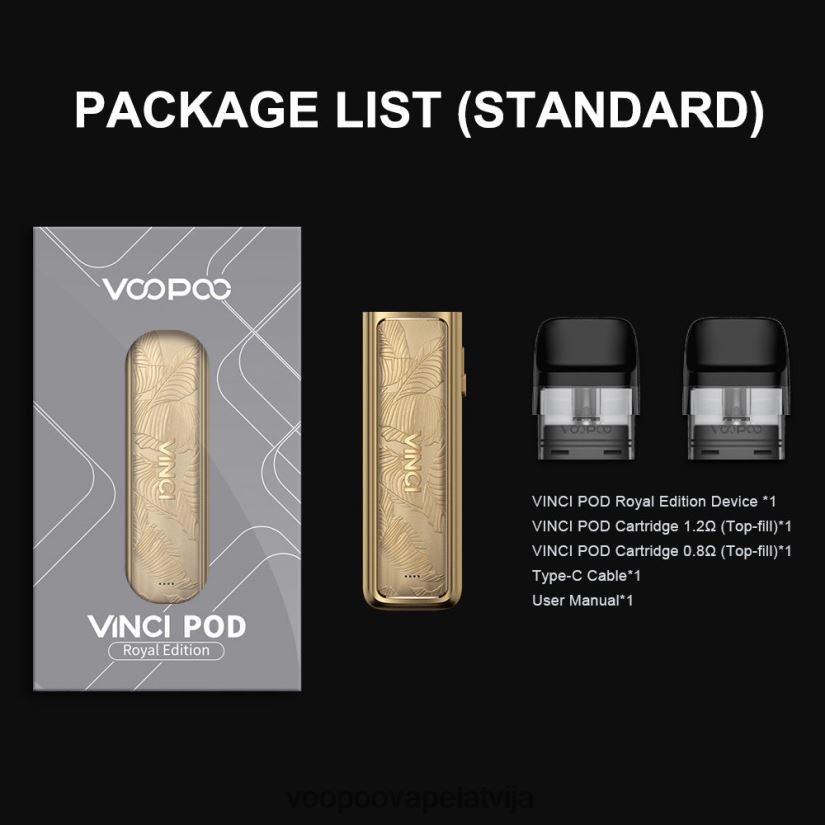 VOOPOO VINCI POD karaliskais izdevums zelta lapa PDZVF6343 | VOOPOO Vape Riga