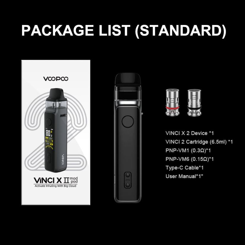 VOOPOO VINCI X 2 komplekts karbona šķiedra PDZVF6347 | VOOPOO Vape Price