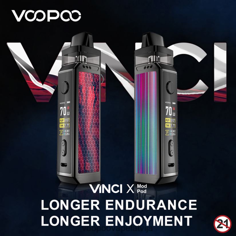 VOOPOO VINCI X mod pod komplekts karbona šķiedra PDZVF6346 | VOOPOO Vape ArgusLatvija